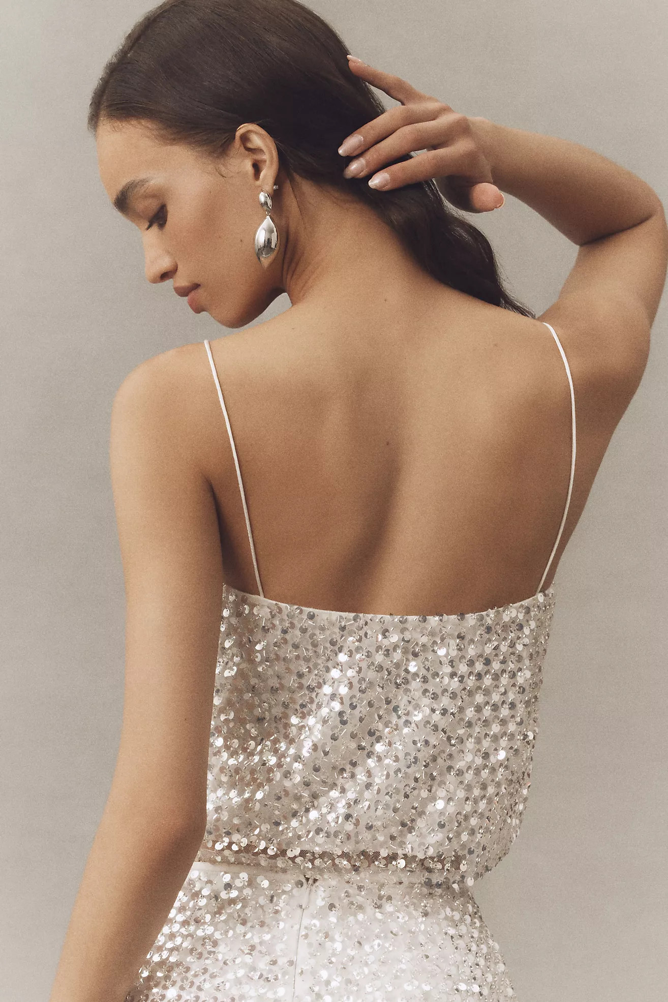 Shona Joy Asteri Embellished Mesh Crop Cami | Anthropologie (US)