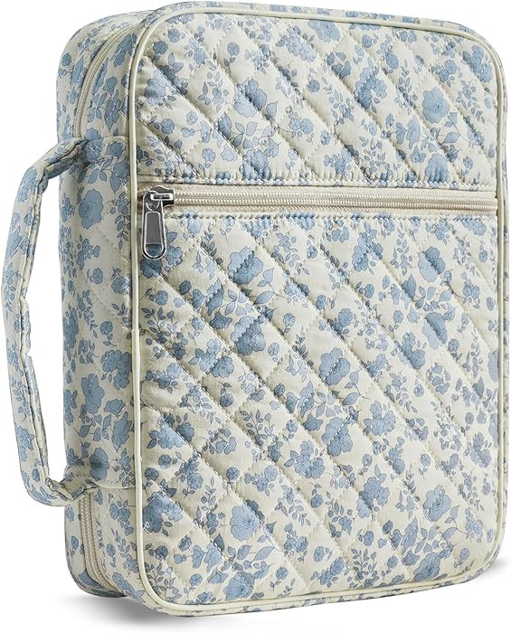 Large Bible Cover Case and Tote Bag for Women - Quilted Carrying Case With Organizer for Girls, S... | Amazon (US)