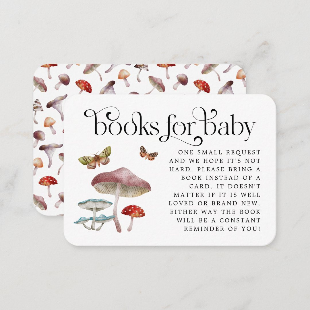 Mushroom Book Request Enclosure Card | Zazzle | Zazzle