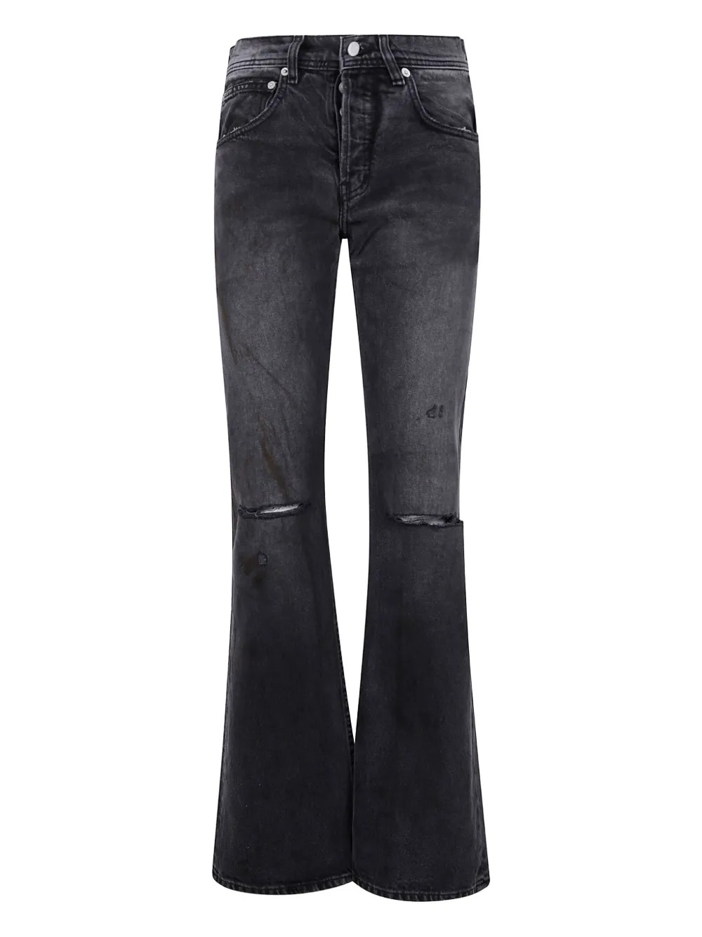 distressed flared jeans | Farfetch Global