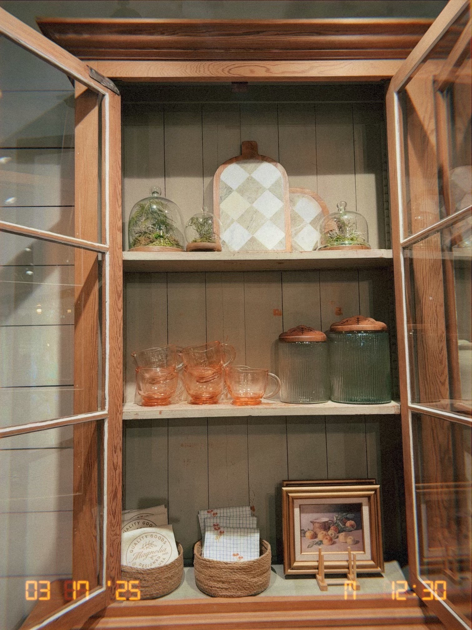 magnolia home, magnolia, magnolia market, Joanna Gaines, home decor, vintage glass, kitchen, kitchen storage, canister, art, wall art, serving board, checkerboard 