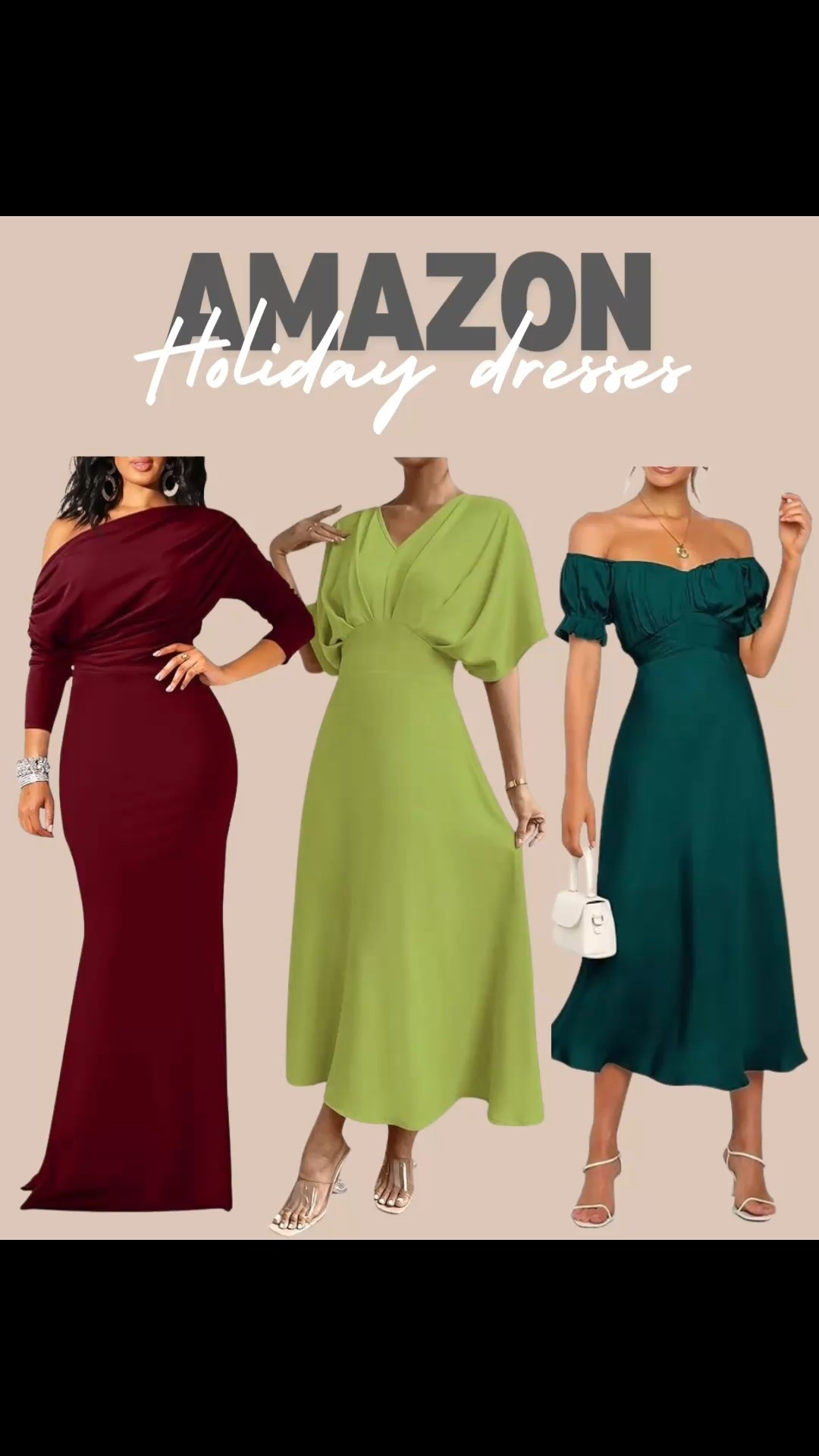 Holiday dresses from Amazon prime 

Amazon, Amazon dress, Amazon dresses, Amazon wedding guest dress, Amazon Christmas dress, fall fashion, cocktail dress, Christmas dress, seasonal dresses, formal dresses, holiday dress, holiday party dress, holiday party, Christmas party, Christmas party dress, wedding guest dresses, winter wedding guest dress, green dress, sequin dress, red dresses, bridesmaid dress, formal wear, cocktail dress, midi dress, short dress, mini dress, ruffles, satin
#dresses #holiday#LTKParties 

#LTKHoliday #LTKFindsUnder50 #LTKFindsUnder100