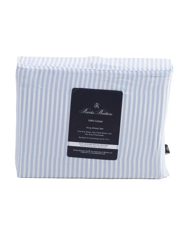 Simple Oxford Stripe Sheet Set | Bed & Bath | Marshalls | Marshalls