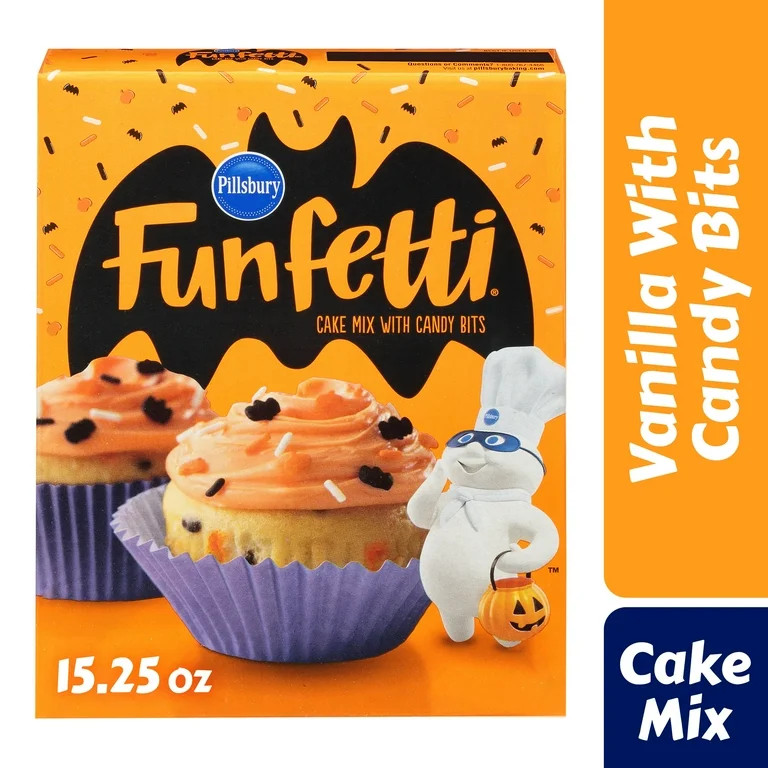 Pillsbury Funfetti Halloween Cake Mix with Candy Bits, 15.25 Oz Box - Walmart.com | Walmart (US)