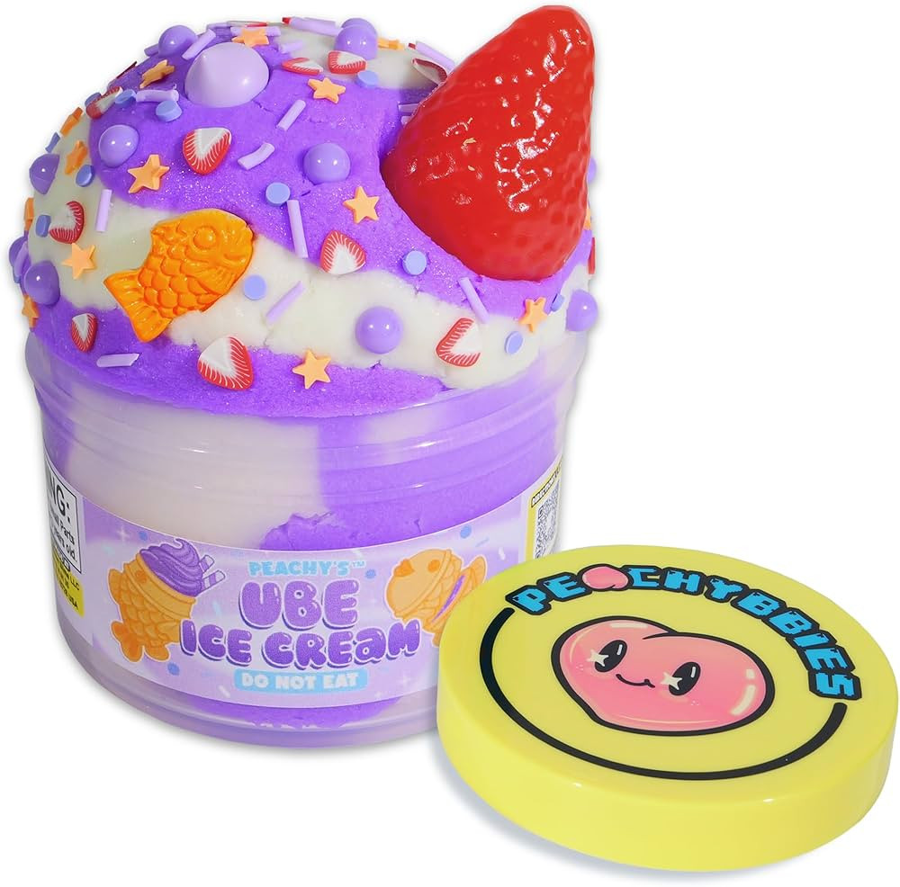 Peachybbies Ube Ice Cream Cloud Slime - Made in USA Premium, 100% Authentic, 7 oz, Scented for Ki... | Amazon (US)