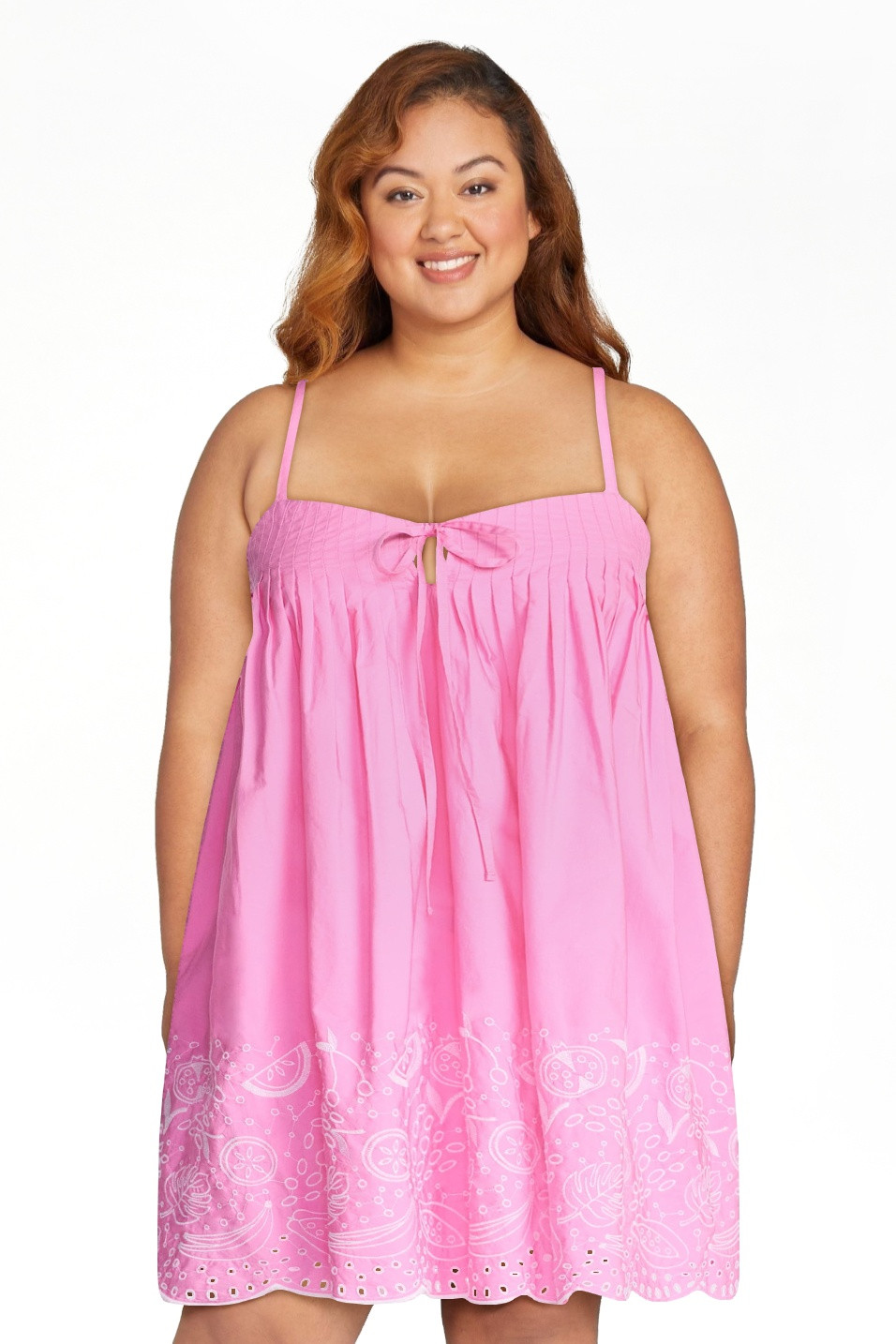 Free Assembly Women's and Women's Plus Cotton Pintuck Mini Dress, Sizes XS-4X | Walmart (US)