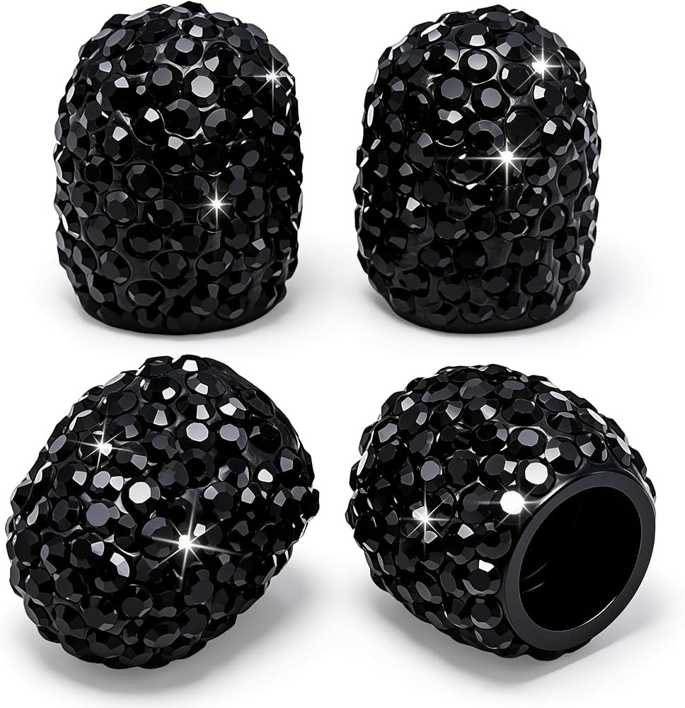 4PCS Bling Crystal Diamond Tire Stem Valve Caps, Dustproof Car Wheel Tire Valve Caps Universal Ti... | Amazon (US)