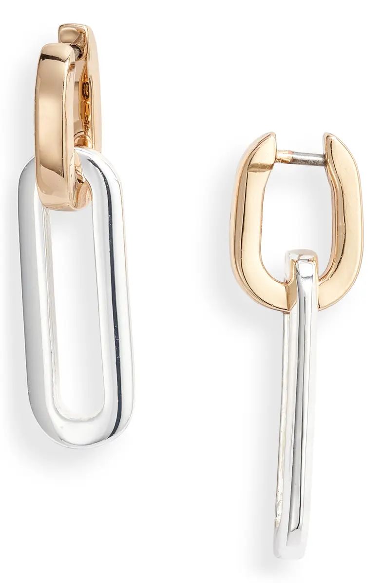 Teenie Detachable Link Drop Huggie Hoop Earrings | Nordstrom
