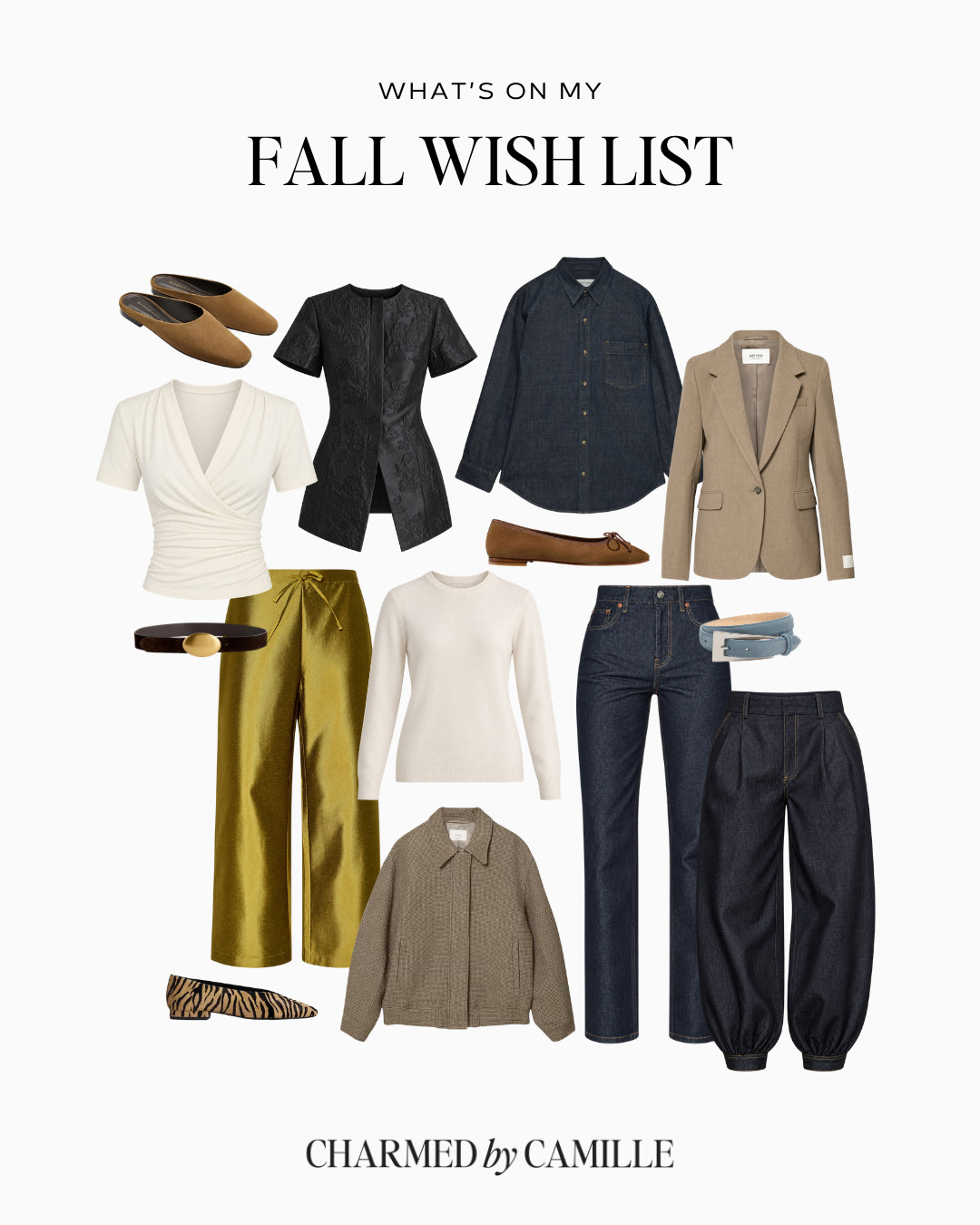 A few pieces currently on my fall wish list! I’m loving rich textures, dark denim, warm neutrals, and statement accessories that can make everyday outfits feel a little more special.  

 #LTKSeasonal