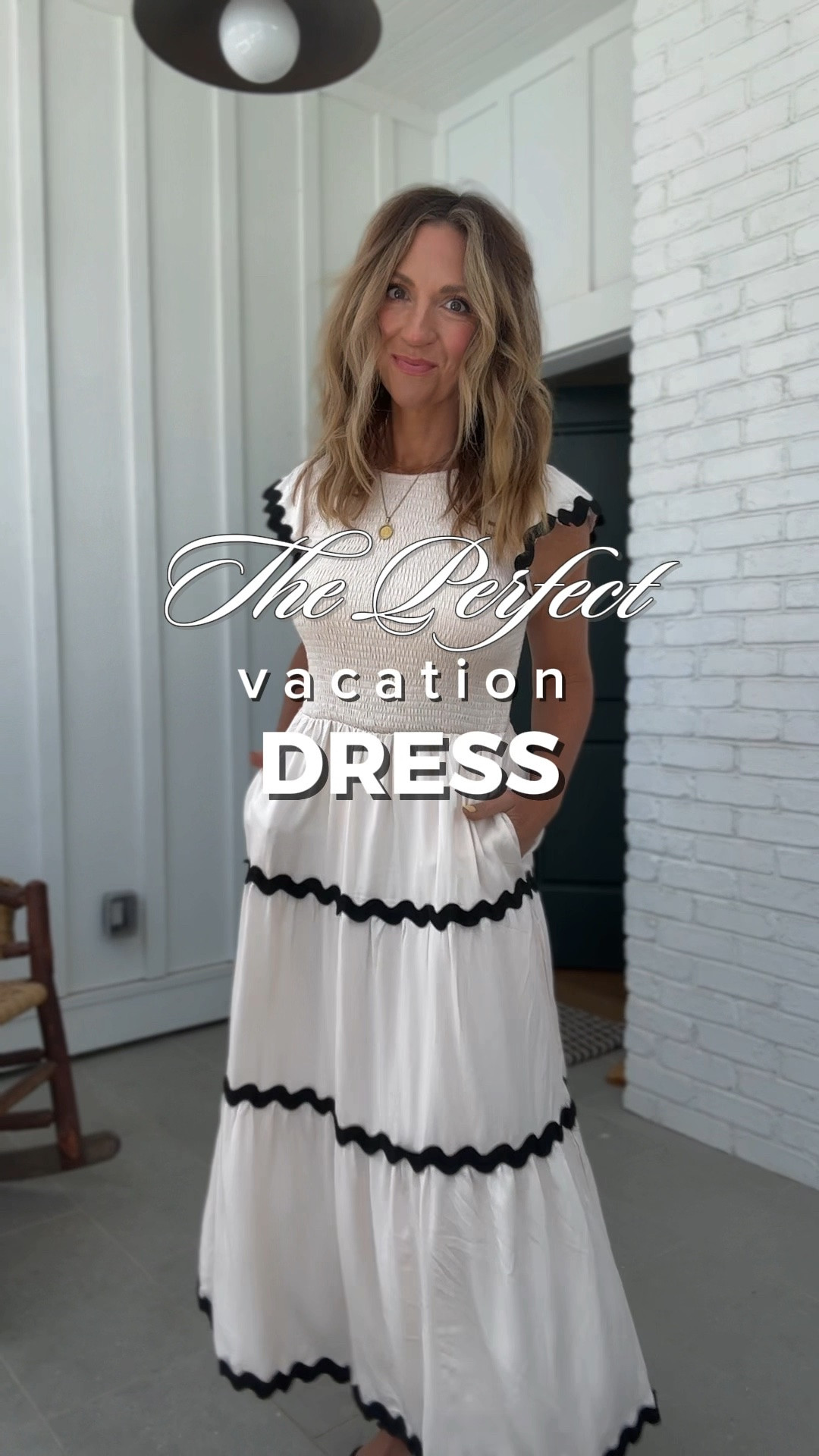 If you’re looking for chic summer dresses and effortless summer outfits, this cream maxi is such a good one 🤍 I packed it for a little getaway in Los Olivos and it ended up being perfect for everything from hotel lounging to date night dinners and wine tasting. The black ric rac trim gives it such an elevated resort wear feel, and it’s one of those vacation outfits beach trips, coastal weekends, and summer travel were made for. Lightweight, fully lined, flattering, and easy to style with sandals, woven bags, or gold jewelry for an effortless vacation outfit.

Wearing a small. I’m 5’7” sz 6 for reference.

#LTKootd #LTKWedding #LTKTravel