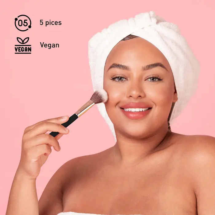 Glow & Go Beauty Bundle with LED Vanity Mirror, Facial Steamer & 5-Piece Brush Set | Nordstrom