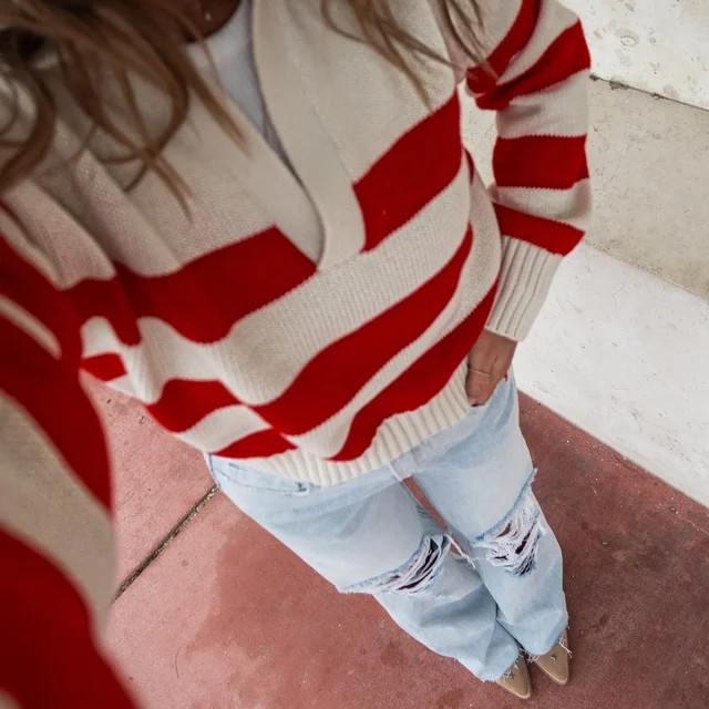 Graham Striped Polo Sweater | VICI