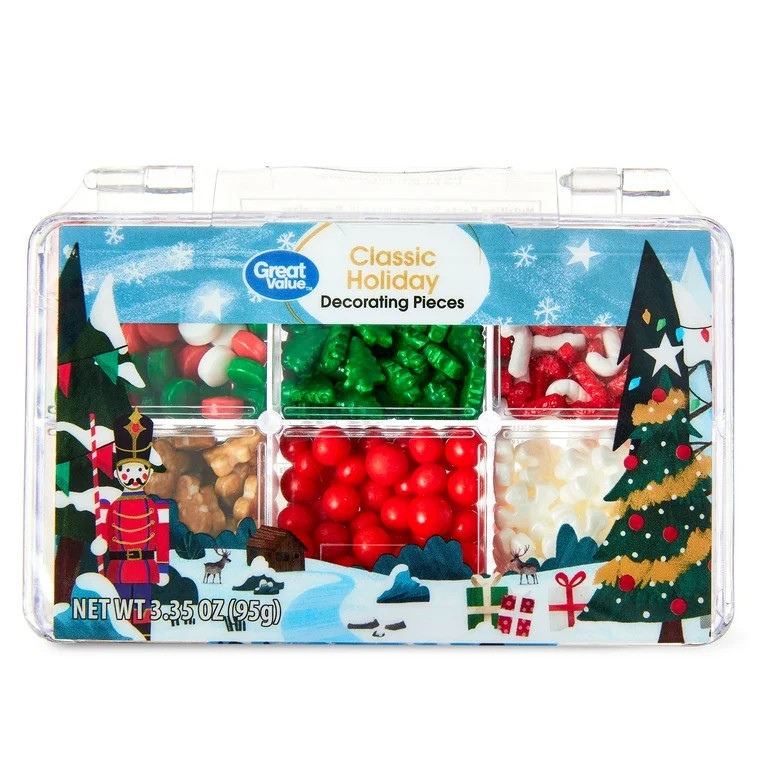 Great Value Classic Holiday Decorating Pieces, 3.35 oz | Walmart (US)