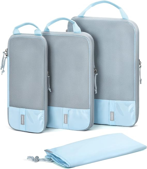 BAGSMART 6 Set/4 Set/2 Set Compression Packing Cubes for Travel, Lightweight Vacation Travel Esse... | Amazon (US)