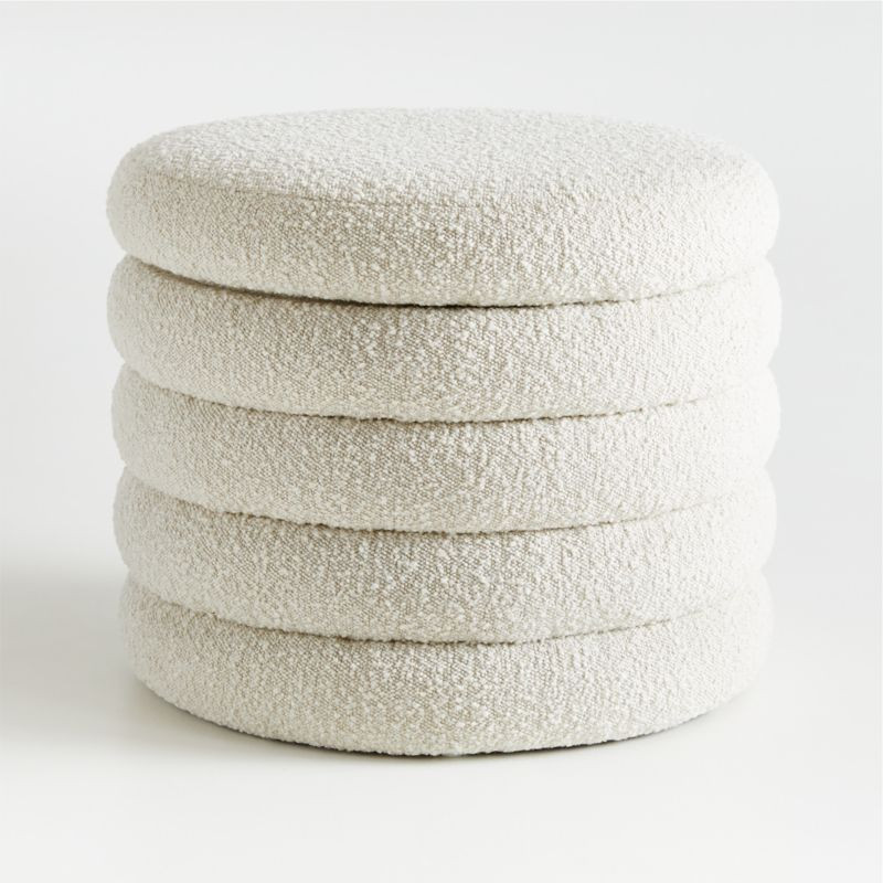 Snoozer Cream Storage Ottoman | Crate and Barrel | Crate & Barrel