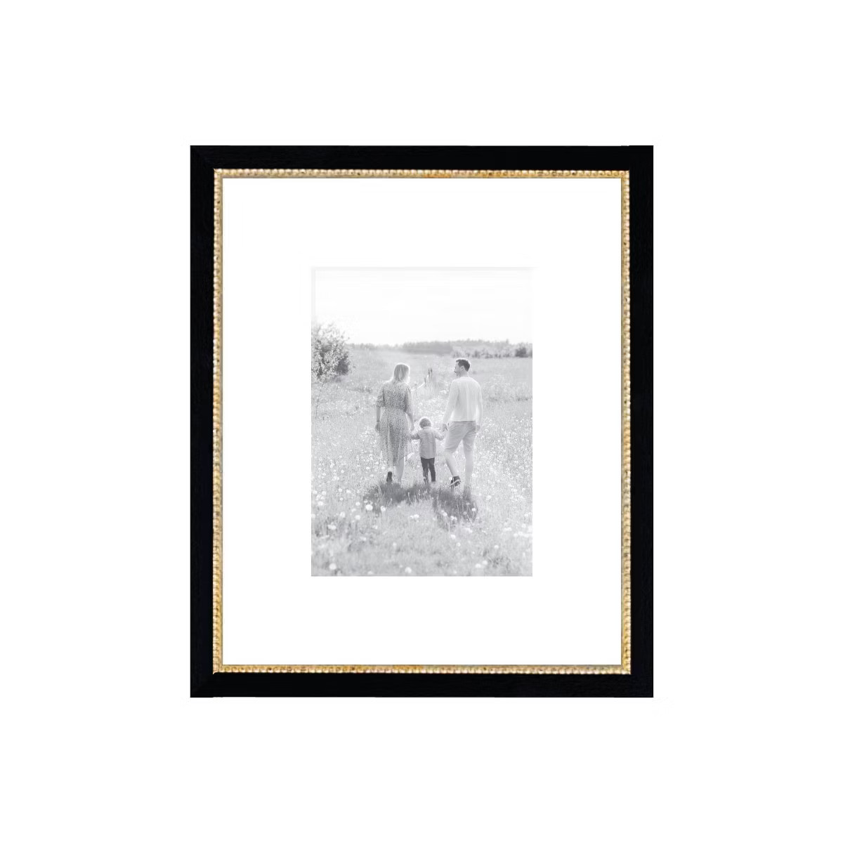 Petal Lane Matted Photo Frame Black with Gold Dot | Target