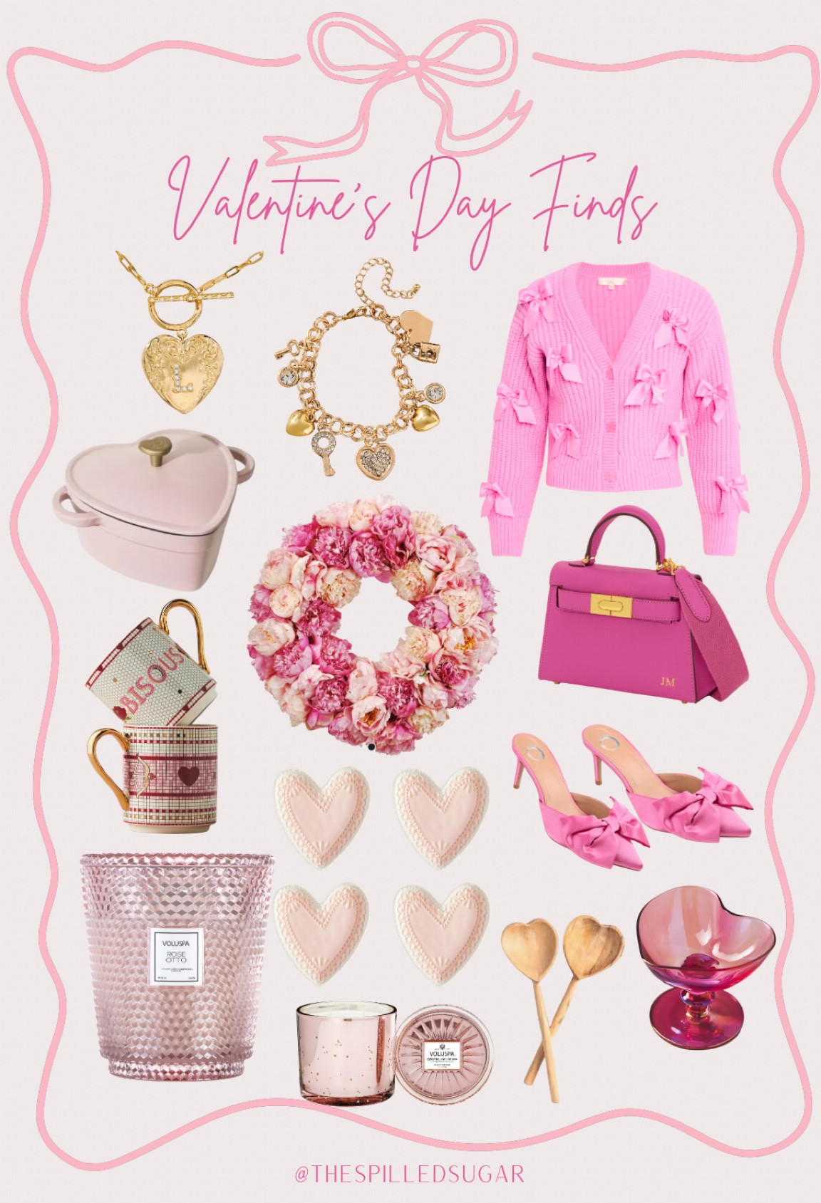 Pretty pink Valentine’s Day finds!

Bow sweater, Kelly dupe, pink handbag, Valentine’s Day fashion, Valentine’s Day outfit idea, pink bow heels, Valentine’s Day party, Valentine’s Day entertaining, heart plates, appetizer plates, heart glassware, heart necklace, charm bracelet, heart Dutch oven, Walmart finds, love shack fancy, Voluspa, peony wreath, pink wreath, pink sweater, Valentine’s Day mug, Anthro finds, heart spoons

#LTKGiftGuide #LTKSeasonal #LTKHome