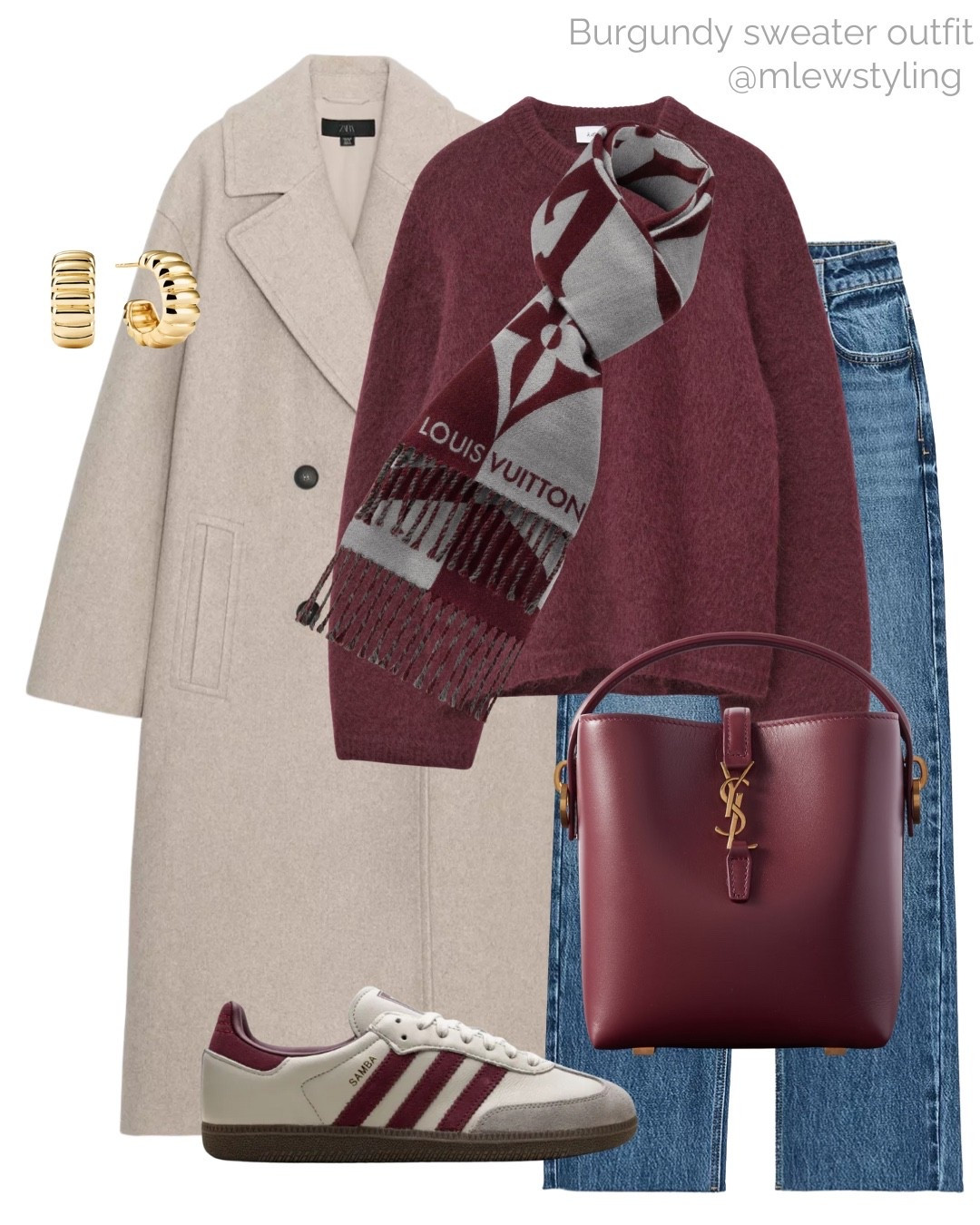 Winter outfit with a burgundy mohair sweater 🤍

Tags: Zara wool coat, & other stories knit, high waist jeans, adidas samba sneakers, gold hoop earrings, neutral aesthetic, capsule wardrobe 

#LTKSeasonal #LTKootd #LTKHoliday