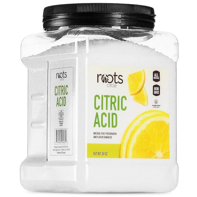 Roots Circle All-Natural Citric Acid | 1 Pack - 1.87 Pounds | Kosher for Passover | Food-Grade Fl... | Amazon (US)