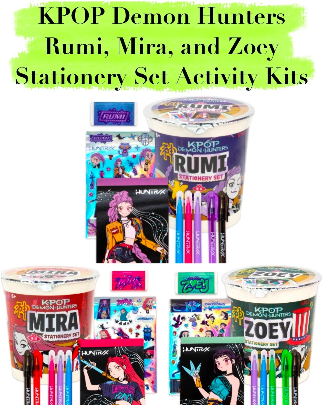 KPOP Demon Hunters Rumi, Mira, and Zoey Stationery Set Activity Kit Sets! $6.99 each!

#LTKmomlife #LTKSaleAlert #LTKKids