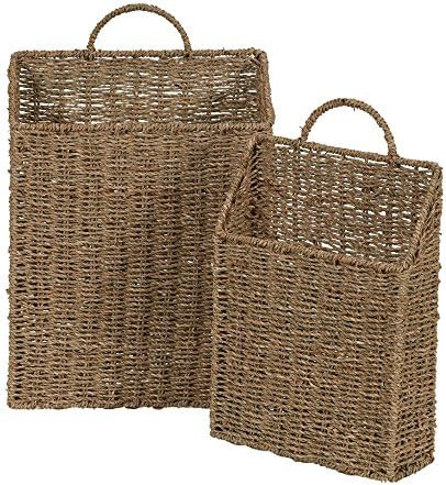 Household Essentials ML-5613 Seagrass Wall Basket Set 2 Piece | Amazon (CA)