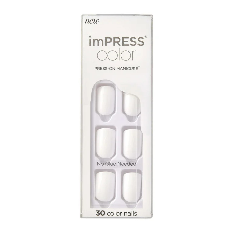 KISS imPRESS Color Press-on Manicure, Frosting, Short | Walmart (US)