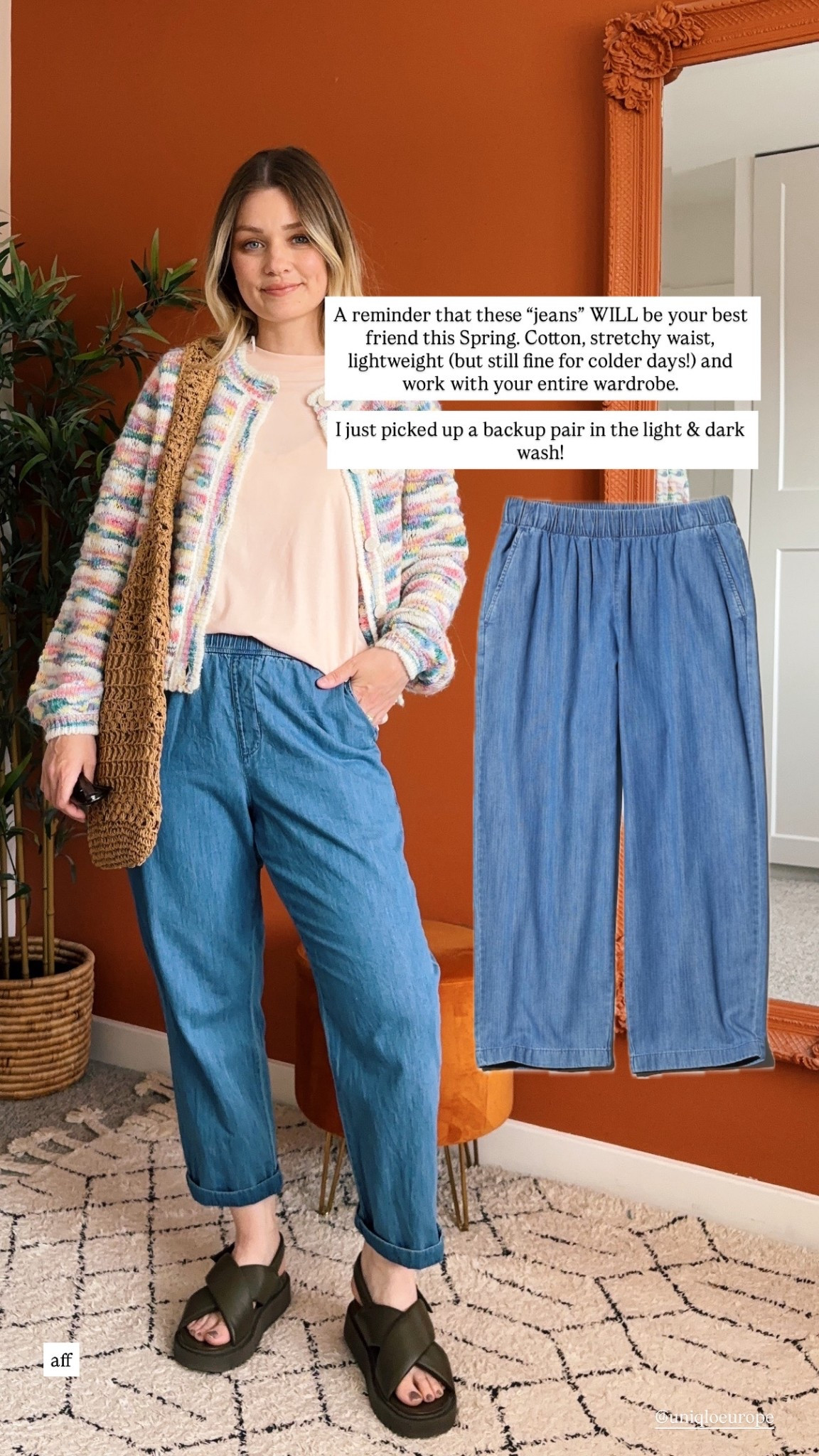 The BEST faux-jeans for all year round, but I loveee the lighter wash for Spring outfits! 

I am a uk 12 and wear a medium.

If you’re inbetween sizes, I’d say size up. 

#LTKspring #LTKuk #LTKjeans