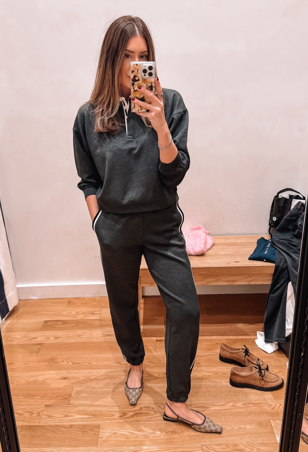 Small in sweatshirt, XS in pants 

On sale 30% off 

#LTKFindsUnder100 #LTKSaleAlert