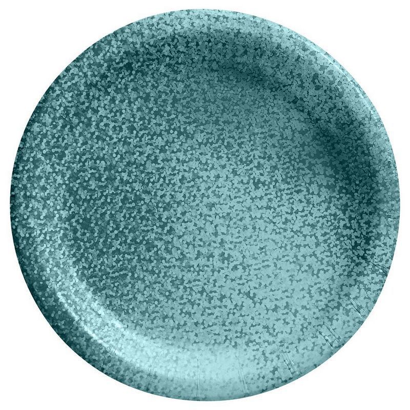 20ct Holographic Dinner Plates Aqua - Spritz™ | Target