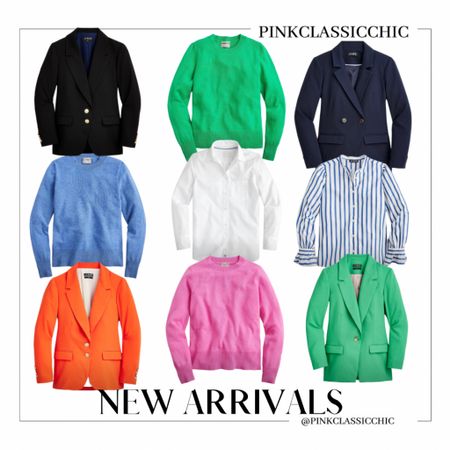 New arrivals I love! Beautiful spring colors, blazer, cashmere sweater, striped shirt, button down #competition 

#LTKstyletip #LTKFind #LTKSale