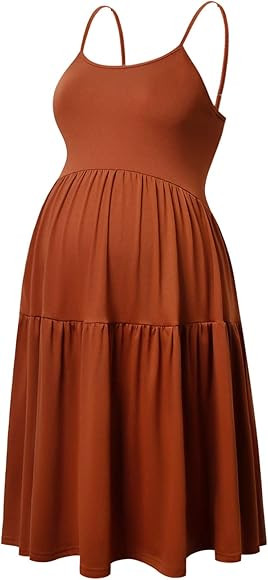 GINKANA Women's Adjustable Strappy Maternity Dress | Amazon (US)