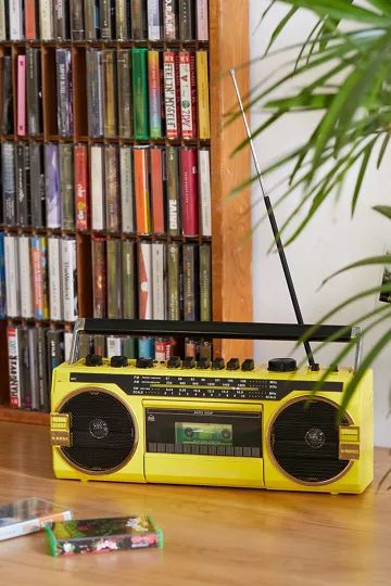 UO Retro Yellow Wireless Boombox Speaker | Urban Outfitters (US and RoW)