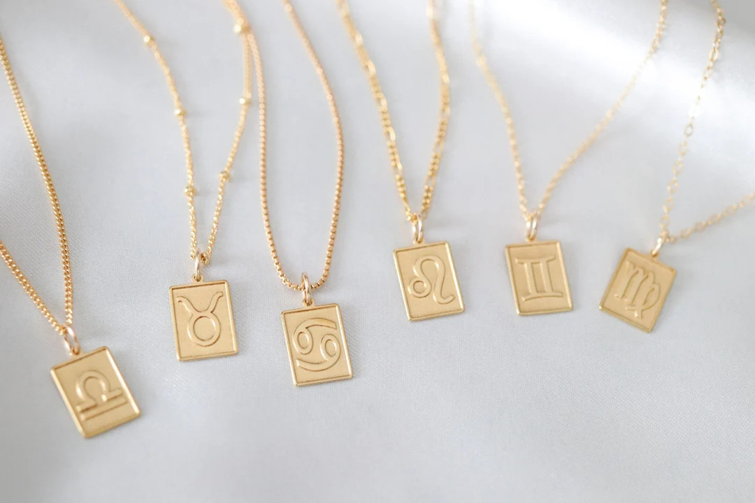 Astrology Necklace Star Sign Necklace Zodiac Sign Necklace - Etsy | Etsy (US)
