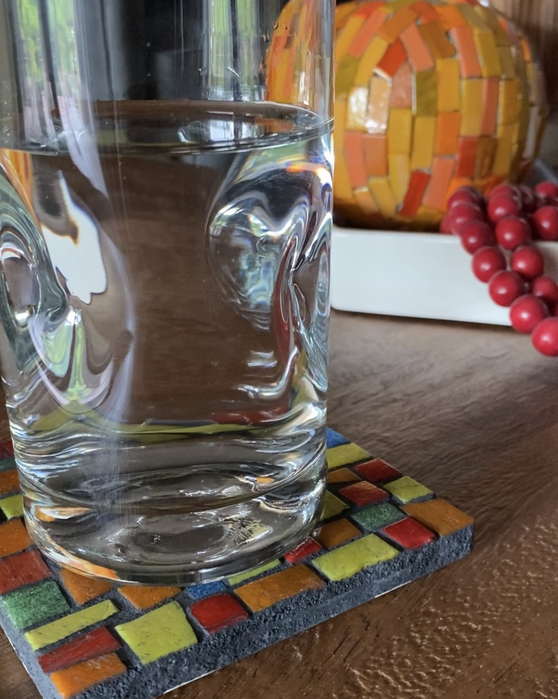 Company’s coming! 🌈 Sharing mosaic coasters covered in hand-cut glass tile. 🌈 Coasters are available in 4 colorways. 🌈 For mosaic tips, tutorials, inspiration, and so much more please visit my YouTube channel: YouTube.com/julieweilbacher. Follow @julieweilbacher on Instagram for all things mosaic art. coasters - mosaic - glass coaster set - mosaics - bright colors coaster - Colorblock - coffee table decor - mosaic art - hostess gift - new home gift

#LTKFindsUnder100 #LTKHome #LTKGiftGuide