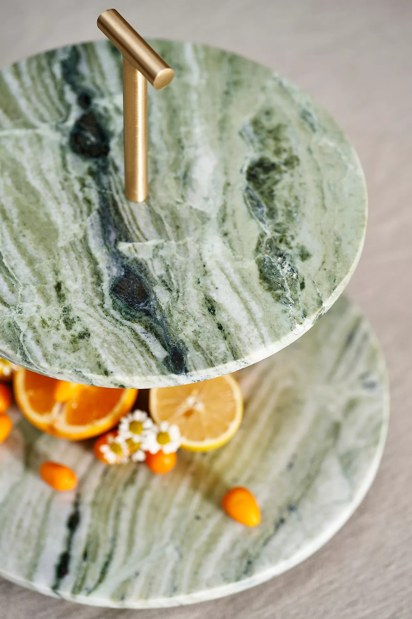 Green Marble Serving Stand | Anthropologie (US)