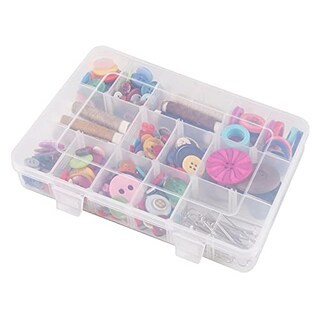 18 Grids Plastic Organizer Box with Dividers, Exptolii Clear Compartment Container Storage for Be... | Michaels Stores