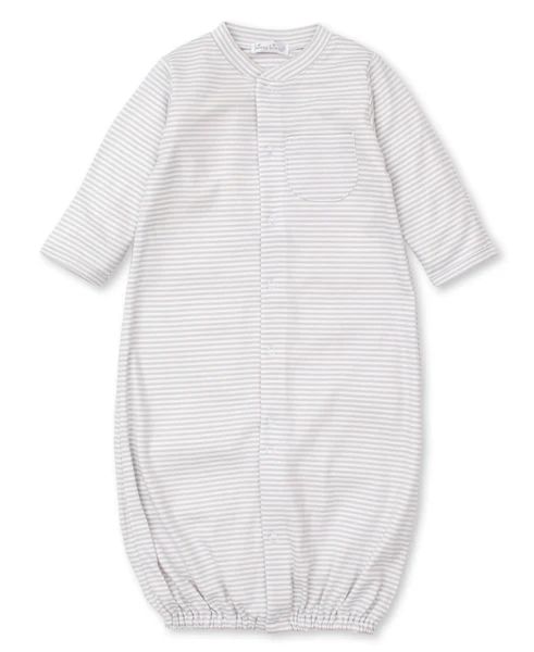 Silver Simple Stripes Convertible Gown | Kissy Kissy