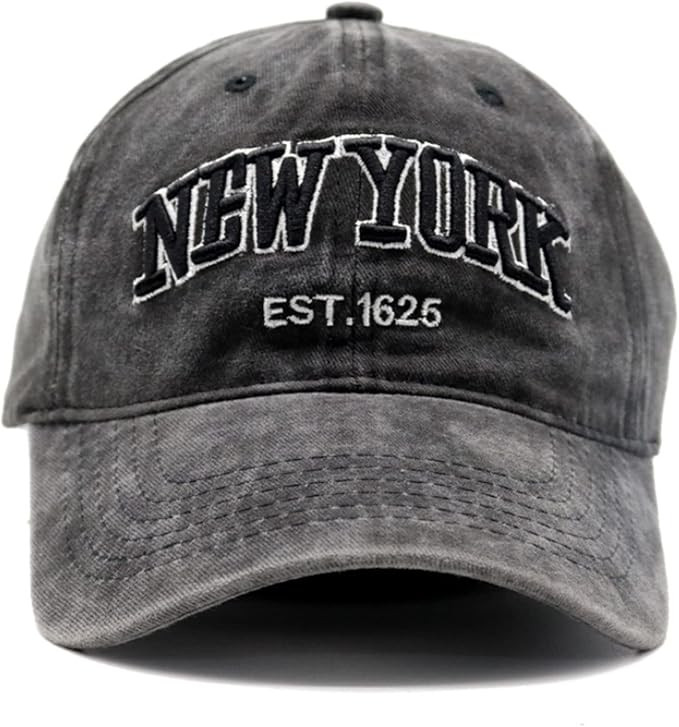 New York Hat Embroidery Baseball Cap Vintage Adjustable Strapback for Men Women | Amazon (US)