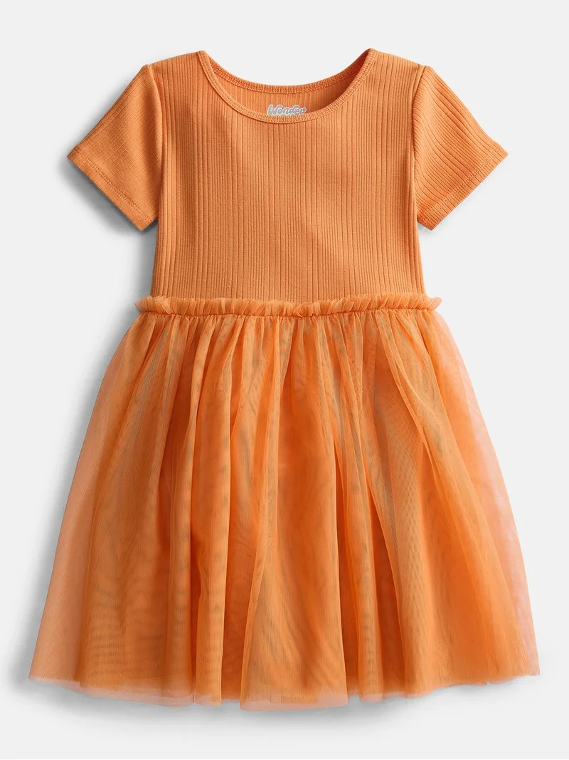 Wonder Nation Girls' Tutu Dress with Short Sleeves, Sizes 4-18 & Plus | Walmart (US)