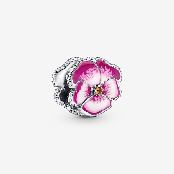 Pandora Pink Pansy Flower Charm | Pandora US