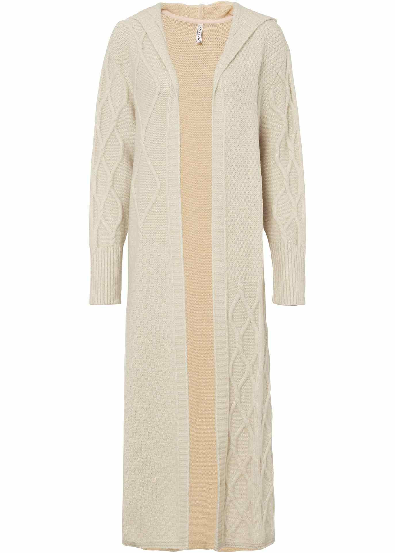 langer Cardigan mit Strickmustern | Bonprix DE