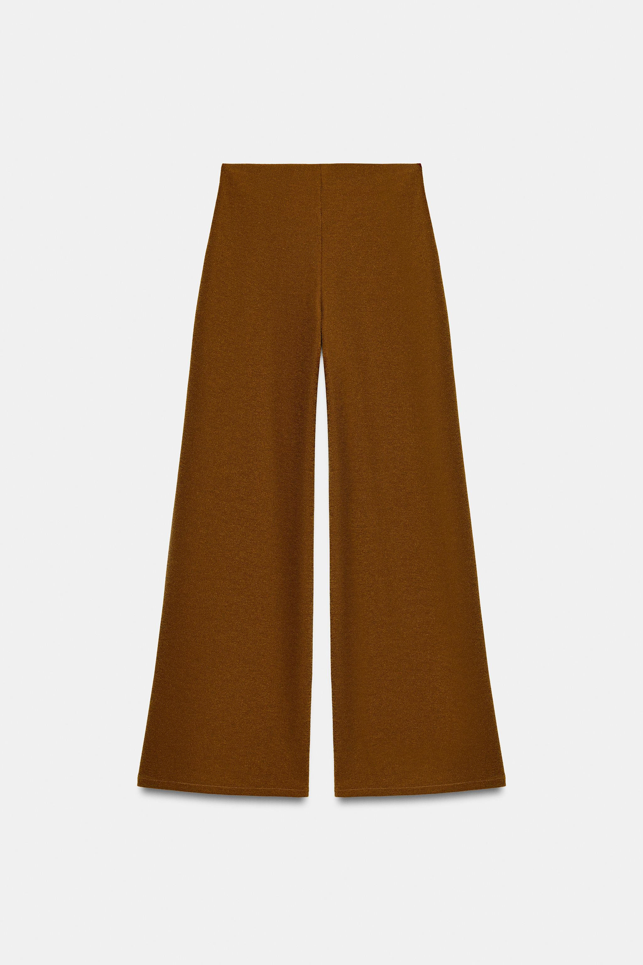 TEXTURED WIDE LEG PANTS | Zara US