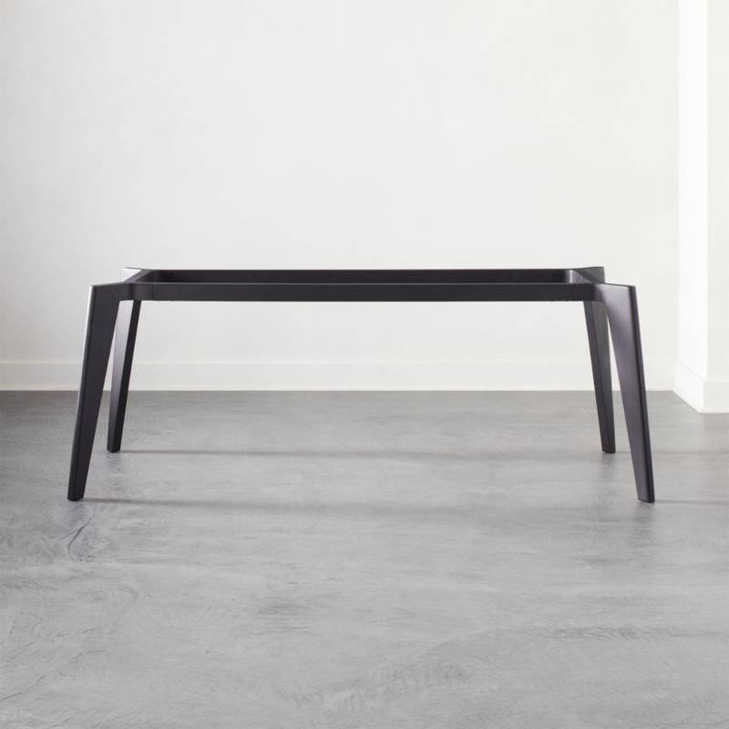 Harper Black Dining Table Base + Reviews | CB2 | CB2