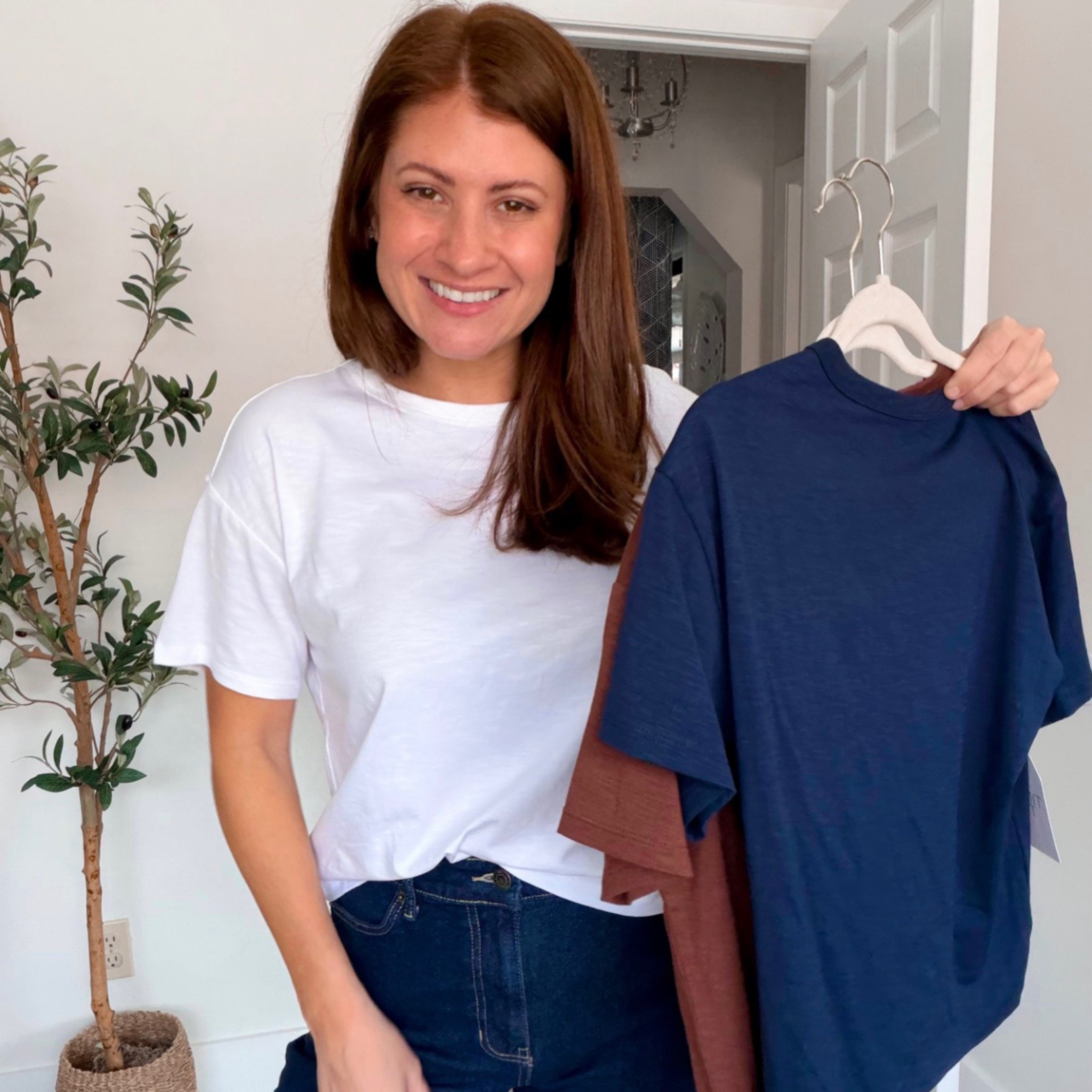 Scroll to shop ✨ Okay but these are the kind of basics that make getting dressed way easier 🤍

I found the perfect everyday tees at Walmart and they’re only $10 (!!). The stretch is so good, the crewneck hits just right, the boxy fit is flattering without being oversized, and they’re insanely comfy. Plus… they come in a handful of colors you’ll want more than one of. These are a closet staple you’ll reach for on repeat so don’t wait because they will sell out!

Wearing my true size small! 

✨ Follow @styledinasnap_ for more affordable finds you’ll actually wear

#Walmart #WalmartStyle #AffordableFashion

#LTKSeasonal #LTKOver40