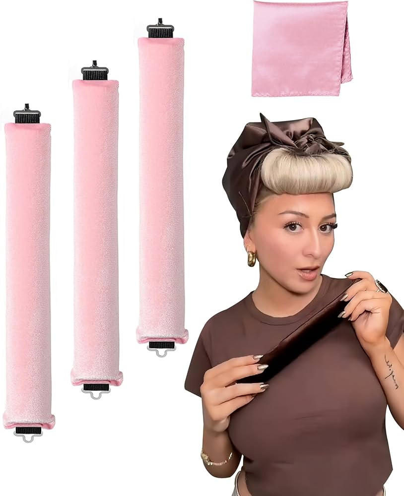 Heatless Hair Curler Overnight Heatless Curls Blowout Rods Headband Blow out Hair Rollers Velvet ... | Amazon (CA)