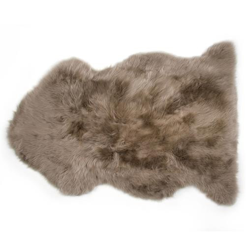Veruca Modern Taupe Sheepskin Pelt Fur Rug - 2'x3' | Kathy Kuo Home