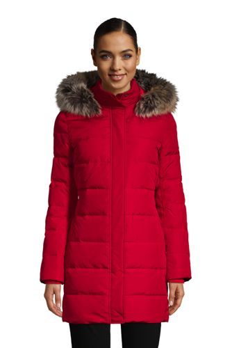 Women's Tall 600 Down Winter Long Coat with Hood | Lands' End (US)