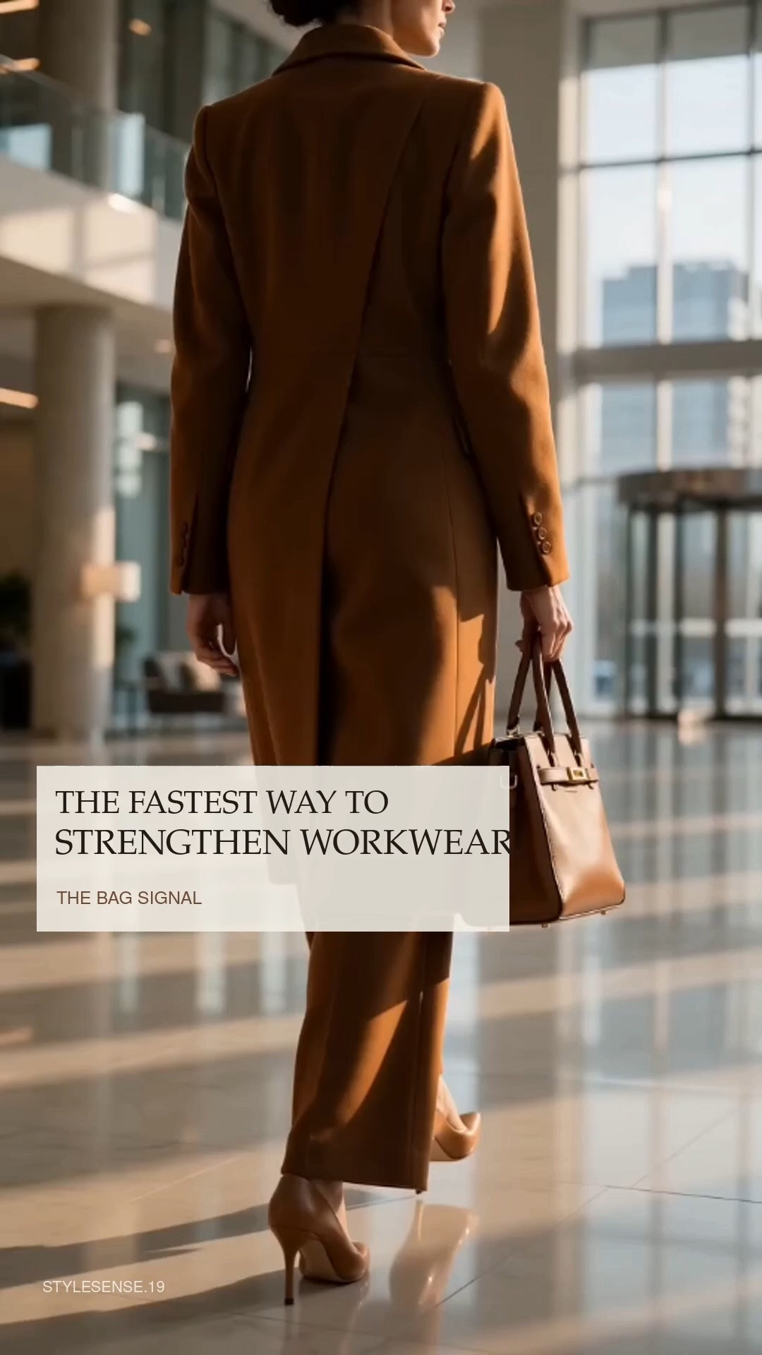 Your blazer isn’t failing. Your bag may be weakening the message.

Soft bags signal ease. Structured bags reinforce the clean lines of tailored workwear, and cognac adds depth without defaulting to black.

Shop my structured work bag edit in LTK. Link in bio.

#ExecutiveWorkwear #WorkBag #OfficeStyle #ProfessionalStyle