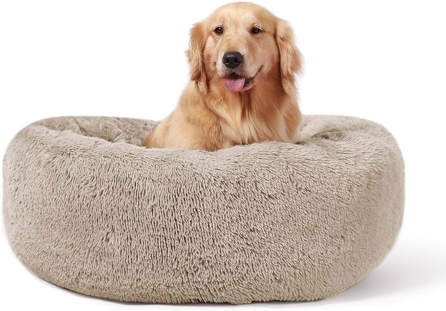 HACHIKITTY Dog Beds Calming Donut Cuddler, Puppy Dog Beds Large Dogs, Indoor Dog Calming Beds XLa... | Amazon (US)