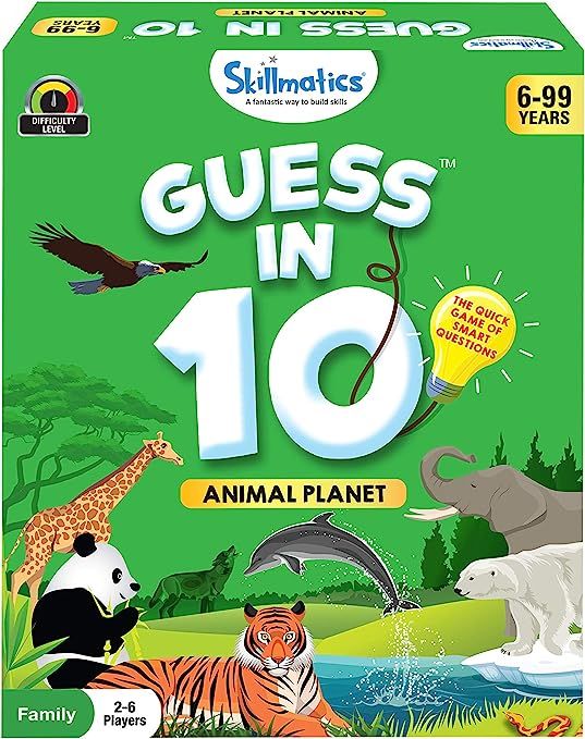 Skillmatics Guess in 10 Animal Planet | Card Game of Smart Questions | Super Fun for Travel, Fami... | Amazon (US)